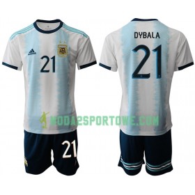 Koszulka Argentyna DYBALA 21 Dziecięcy Domowe Stroje Piłkarskie Copa América 2019 Krótki Rękaw